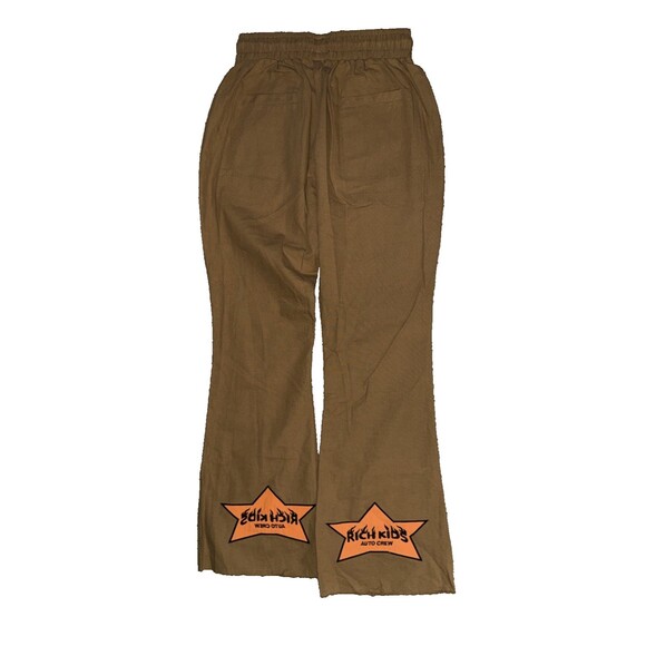 Rich Kidz Auto Crew XL Pants 🏁 Y2K Flared Moto Streetwear Trousers NWT - Picture 4 of 4